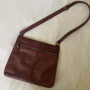 Brown Margot NEW YORK leather shoulder bag